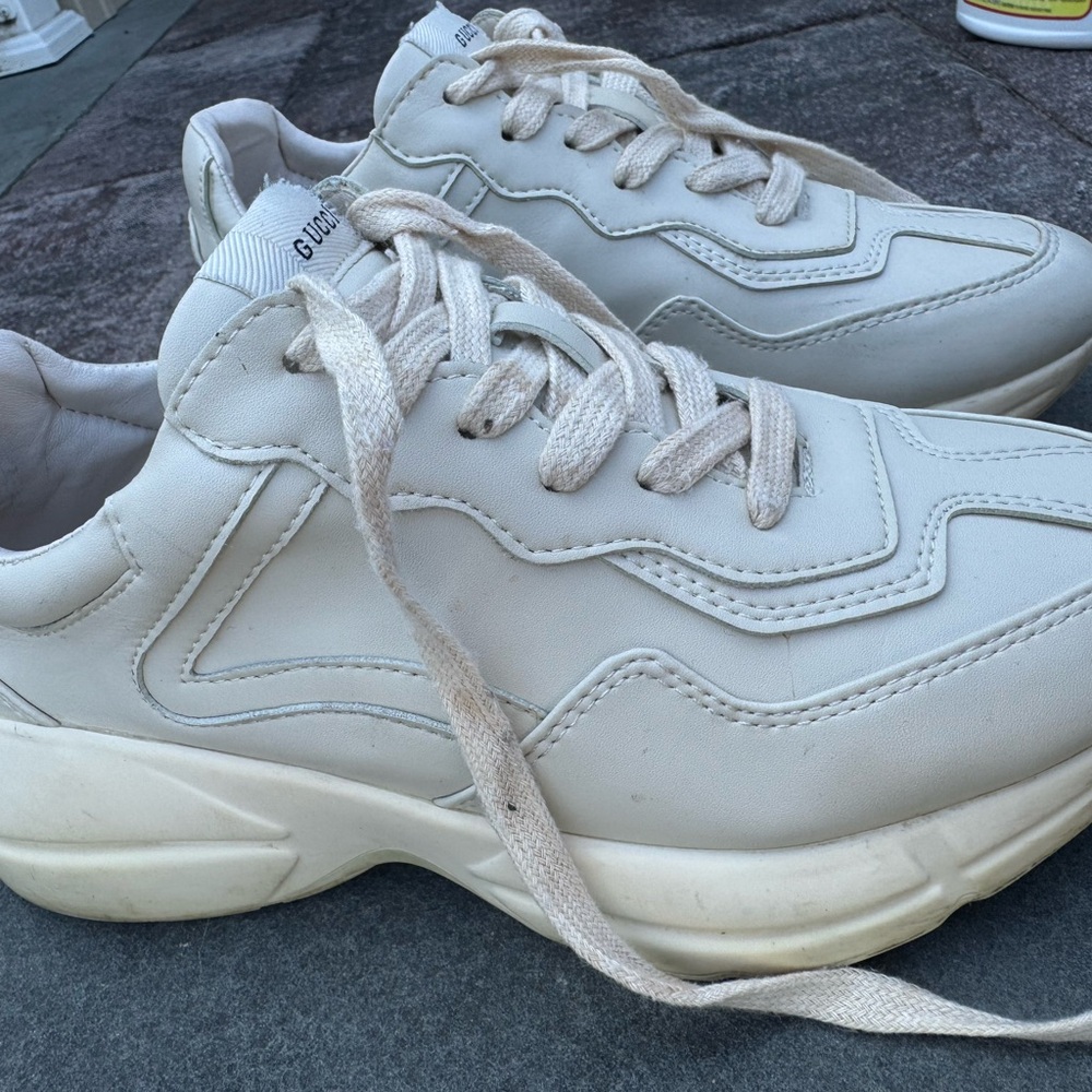 Gucci Beige Rhyton Sneakers - Picture 5 of 12